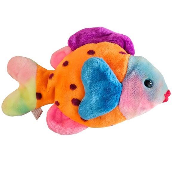 Ty Toys Ty Beanie Buddy Lips The Fish 999 Rainbow